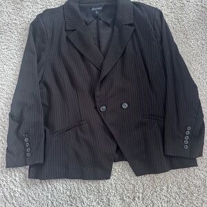 Universal Standard Charcoal Pinstripe Blazer